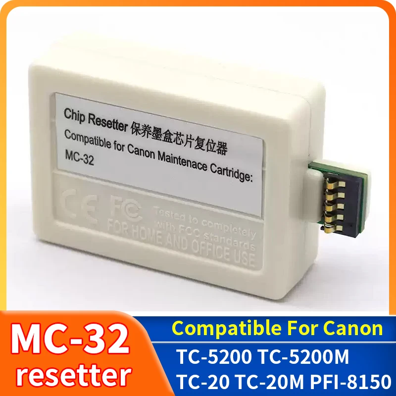 MC-32 Картридж для обслуживания чипов Canon imagePROGRAF PFI-8150 TC-5200 TC-5200M TC-20 TC-20M Резервуар