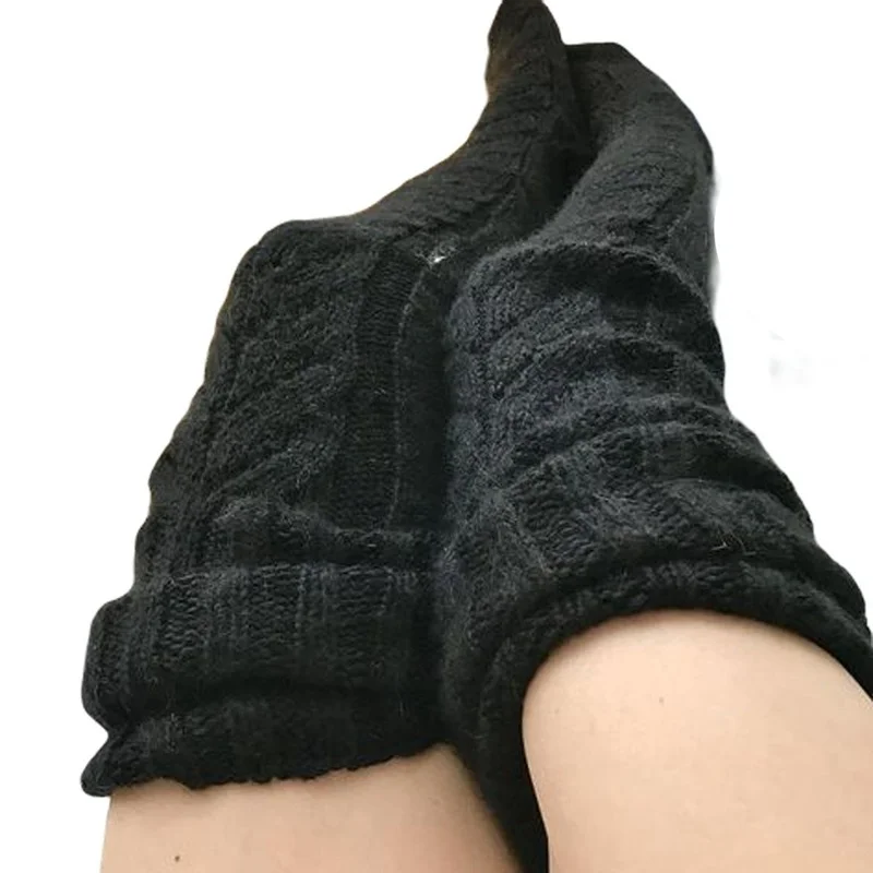 

Female Long Knee Sock Women Autumn Winter Knitted Socks Womens Stockings Casual Cotton Thigh High Over Knee High Socks Girls