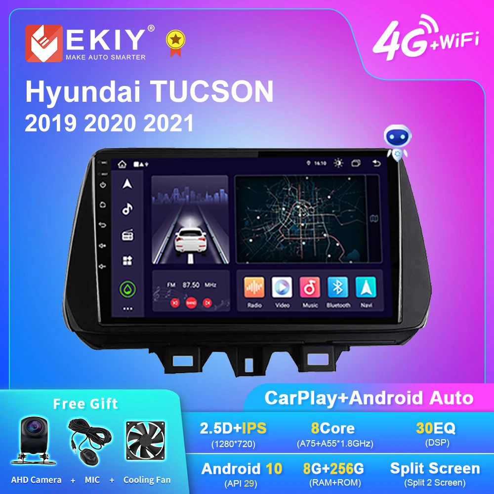 Автомагнитола EKIY X7 Android 10 для Hyundai TUCSON 2019 2020 2021 Navi GPS DSP Carplay Автомобильный
