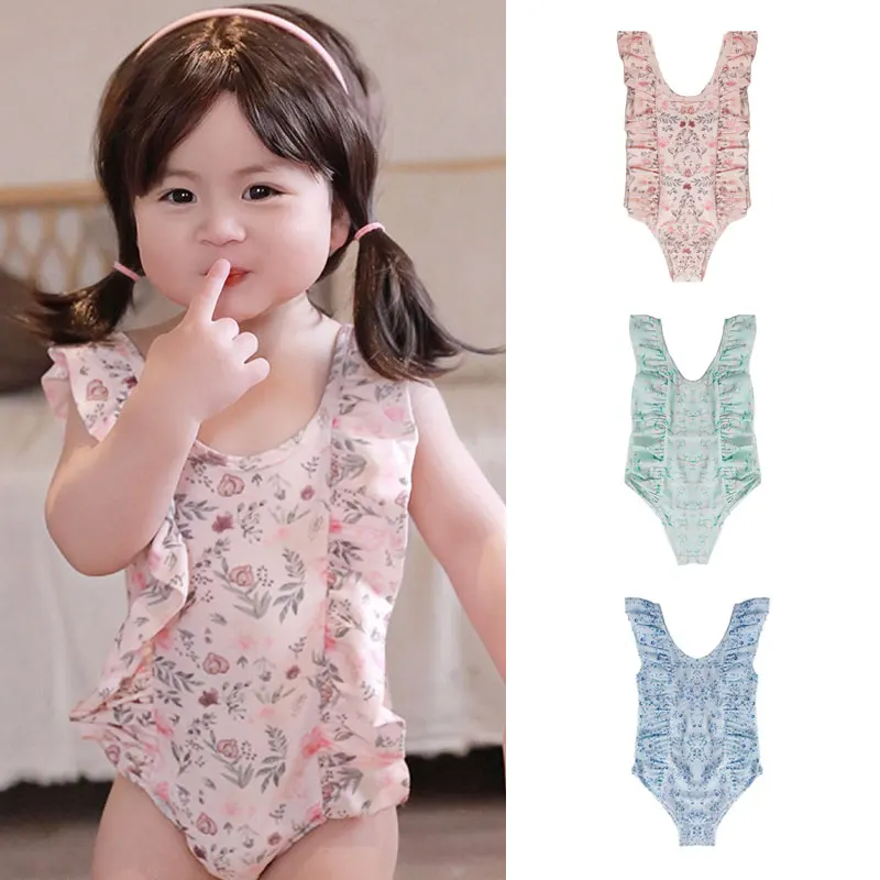 

2022 INS New Girl Baby One-piece Swimsuit Cute Bikini Quick-drying Korean Swimsuit