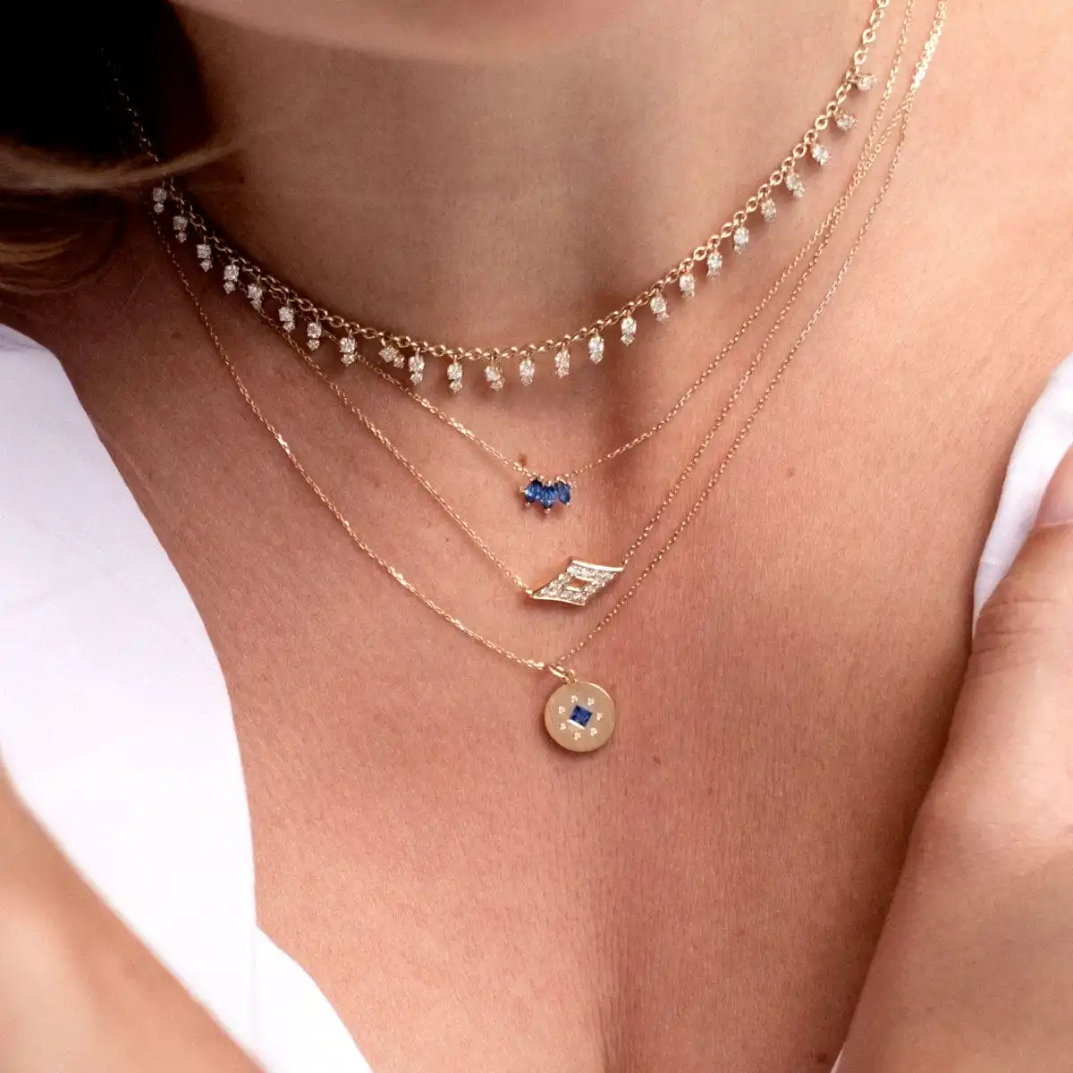 

Бриллиантовое ожерелье в стиле Звезд S925-идеальный подарок для нее