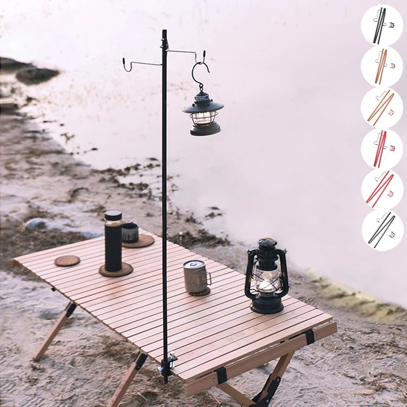 

Aluminum Alloy Foldable Lamp Post Pole Outdoor Camping Light Stand Portable Fishing Hanging Light Fixing Holder Lantern Stand