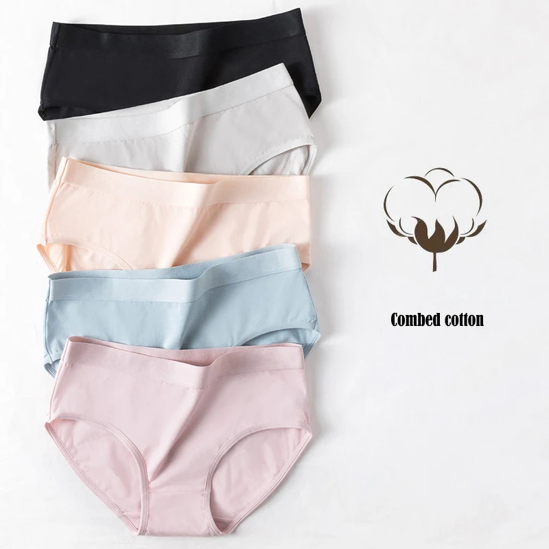 Plus Size Panties Women's Cotton Underwear Girls Briefs Solid Color Lingeries Shorts Comfortable Underpant For Woman L-XL