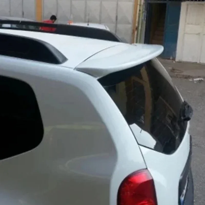 

Для Dacia Duster 2009 2010 2011 2012-2017 спойлер на заднюю крышу автомобиля из АБС-пластика, комплект кузова, глянцевый черный вид из углеродного волокна