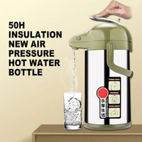 3l air pressure kettle thermos bottle household boiling water bottle glass liner press warm pot large capacity thermos