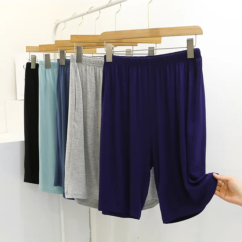 Fdfklak Hot Sale Modal Sleep Bottoms Men Shorts Summer Thin Casual Solid Color Pajamas Pants For Male Pajamas Sleepwear