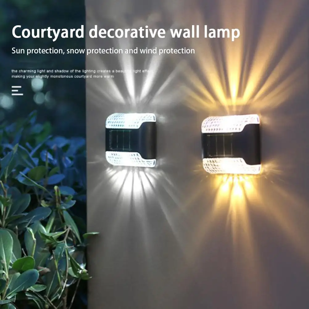 

4pcs Solar Light Waterproof Solar Led Light Outdoor Sunlight Lamp for Garden Street Landscape Balcony Decor Solar Wall Lamp