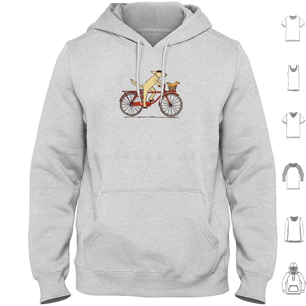 

Dog And Squirrel Are Friends | Whimsical Animal Art | Dog Riding A Bicycle Hoodies Long Sleeve Dog Squirrel