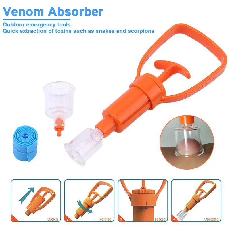 

Venom Extractor Outdoor Venom Snake Mosquito Bee Bite Vacuum Suction Pump Survival Camping Hiking First Aid Safety Rescue Tools