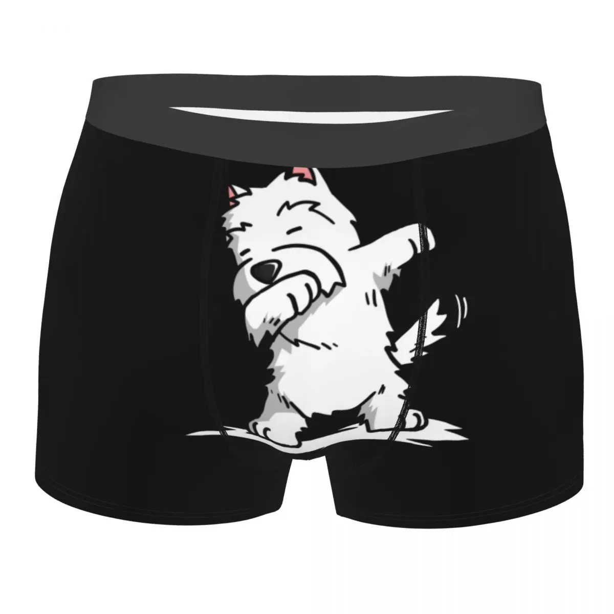 

Funny Dabbing West Highland White Terrier Dog Men Underwear Boxer Briefs Shorts Panties Humor Breathable Underpants for Male