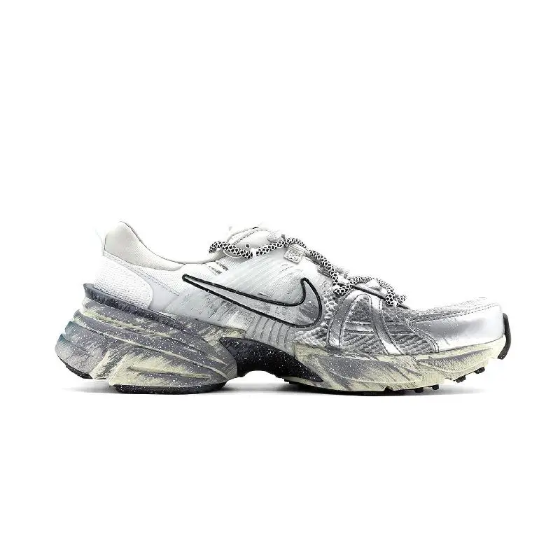 【Настроить】Nike V2K кроссовки для бега мужские низкие серые/белые HJ4497-100