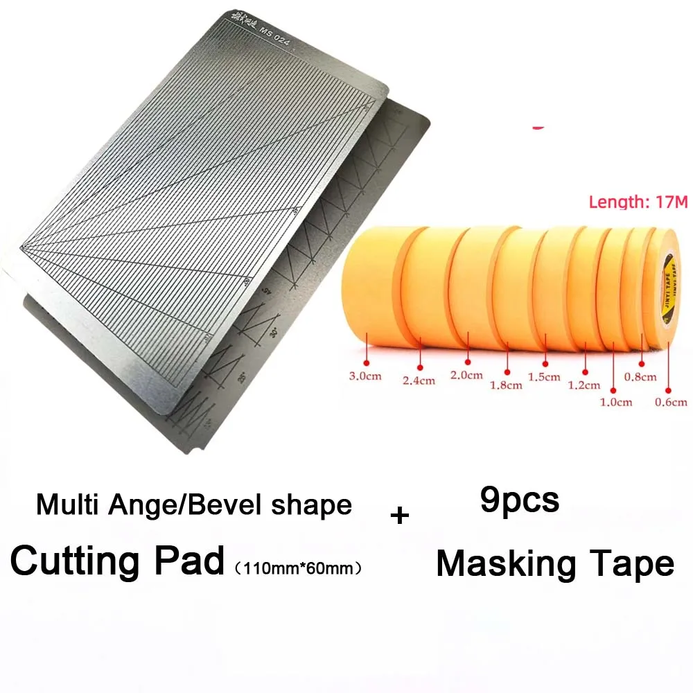 

MS023 MS024 Коврик для резки нержавеющей стали с малярной лентой для инструмента для изготовления моделей Gundam Пластиковая военная модель DIY Изготовление резки