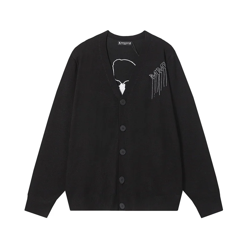 

2023 Mastermind Destruction Sweater Embroider Autumn Winter New Cardigan Sweater