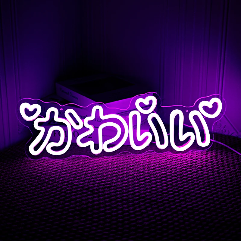 Japanese Kawaii Led 47*15 cm Neon Lamp Light with USB Neon led Sign Wall Decor Creative Lights for Wedding Party Bar Home Decor