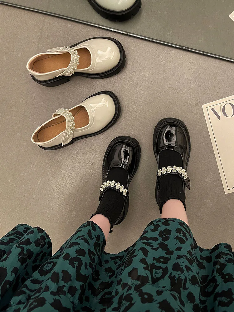 

Shoes On Heels 2022 Fashion Women's Round Toe Casual Female Sneakers Clogs Platform Oxfords New Modis Summer Creepers Leather Ba