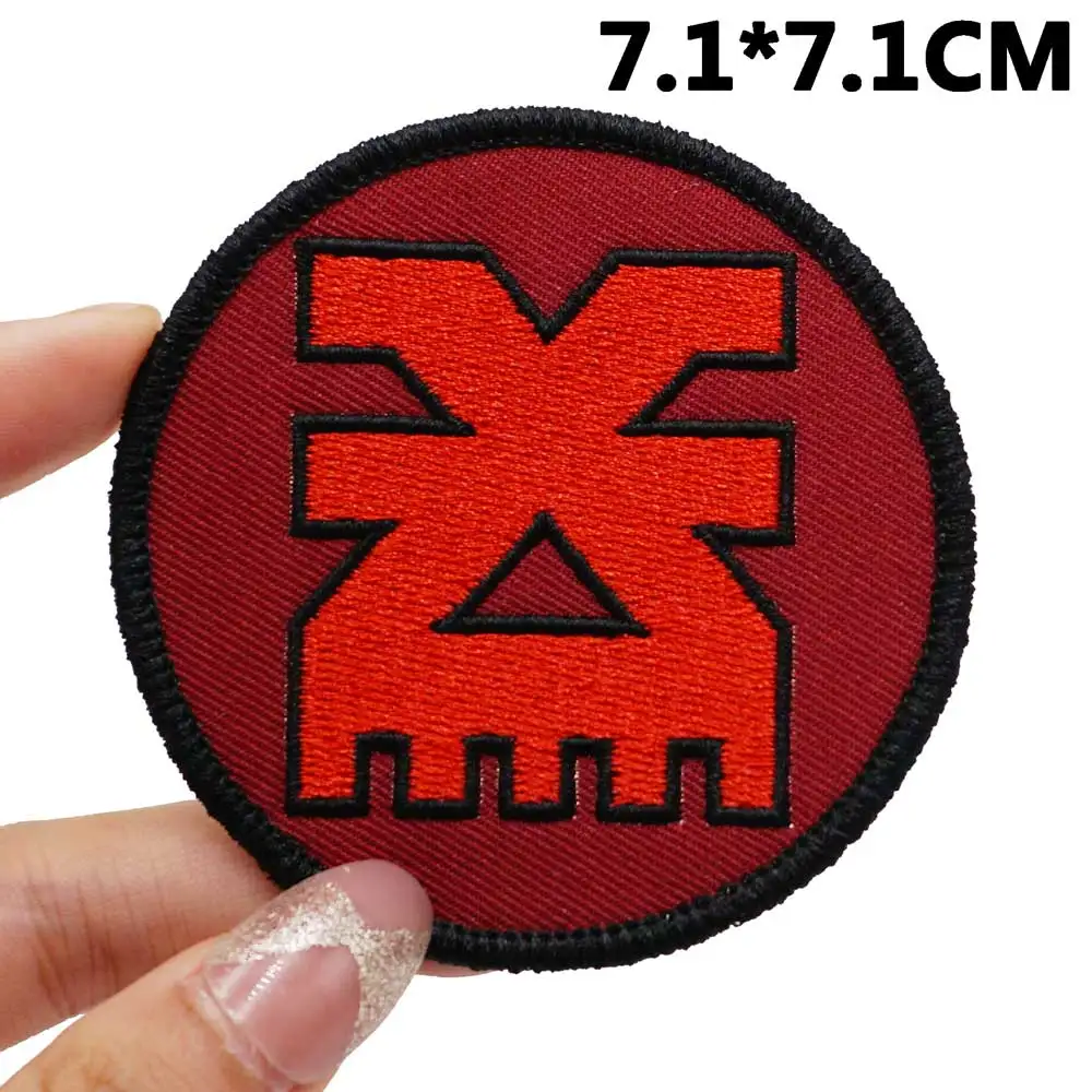 Khornate Warcry Логотип Женская швейная этикетка панк Байкерская группа рок одежда