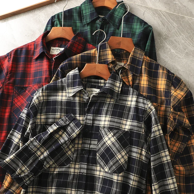 Модная мужская повседневная рубашка свободного кроя 2024 весна-осень новый стиль