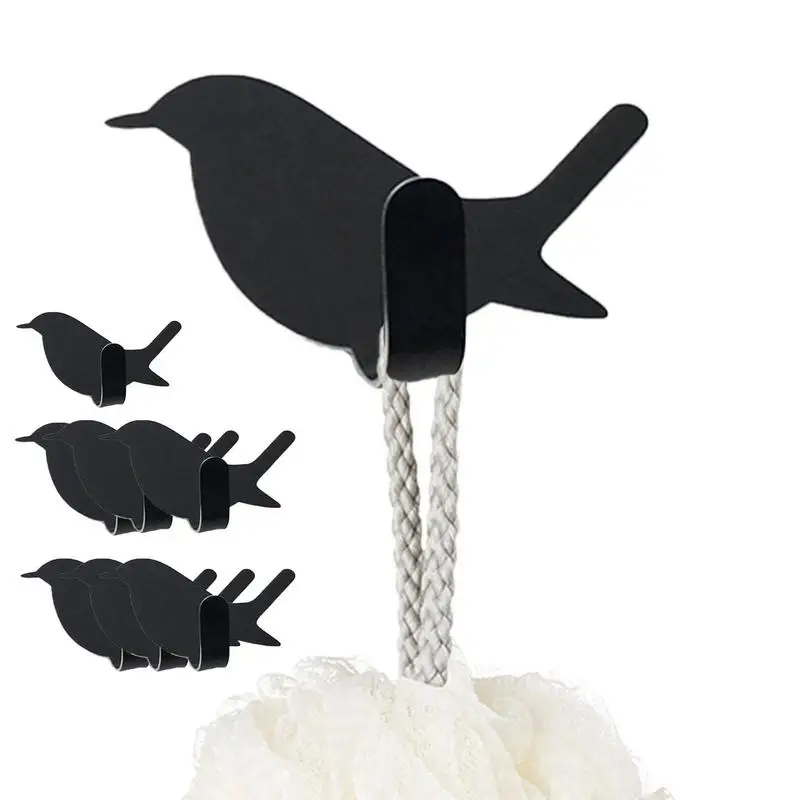 Самоклеящиеся крючки для хранения 8 шт. крючок-вешалка душа в форме птицы без