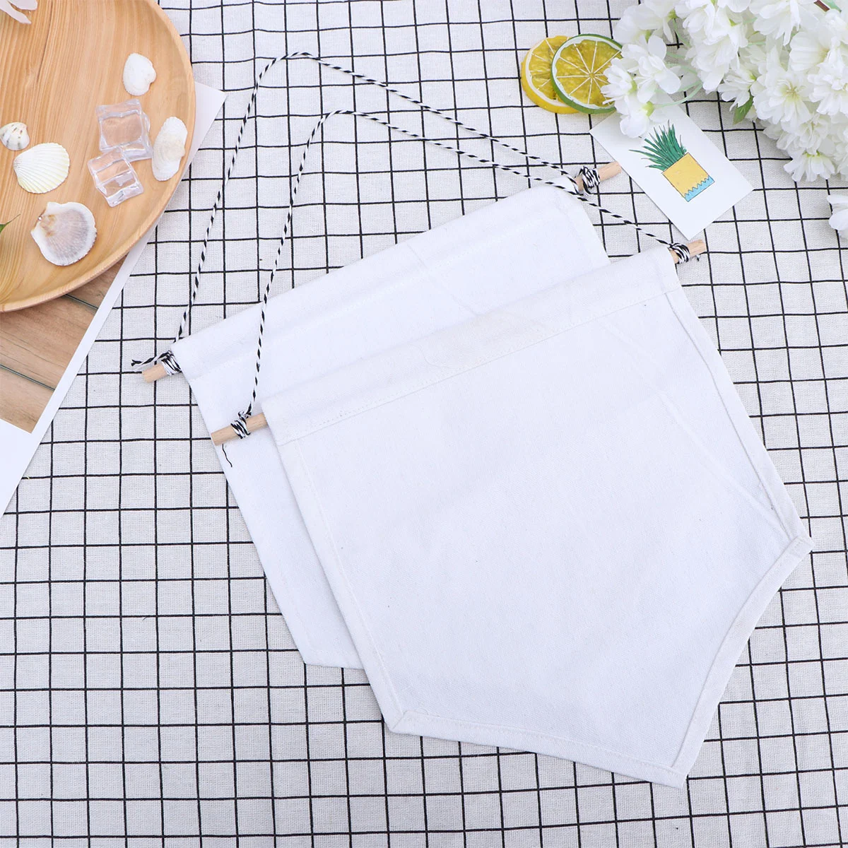 

2pcs Pin Display Pennant Banner Enamel Lapel Pin Badge Flag Plain Blank Canvas Wall Banner(White/M)