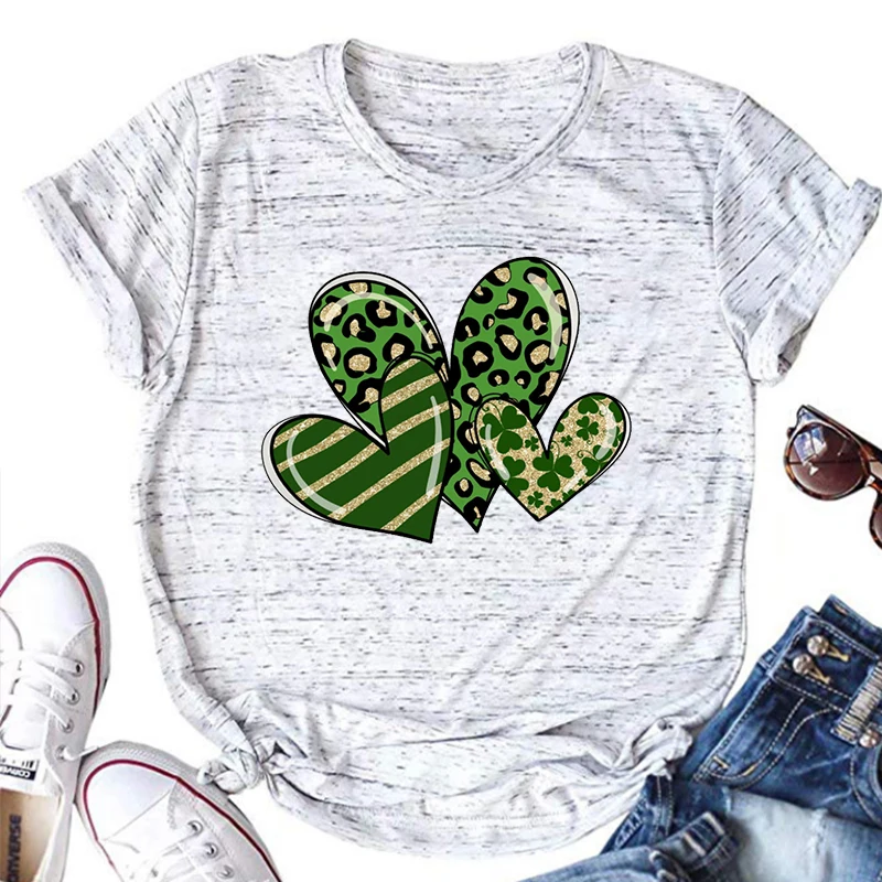 

Рубашка с сердцем Патрика, рубашки для гномов на день Патрика, футболка на День Святого Патрика, одежда на удачу с шамбами, Ирландская рубашк...