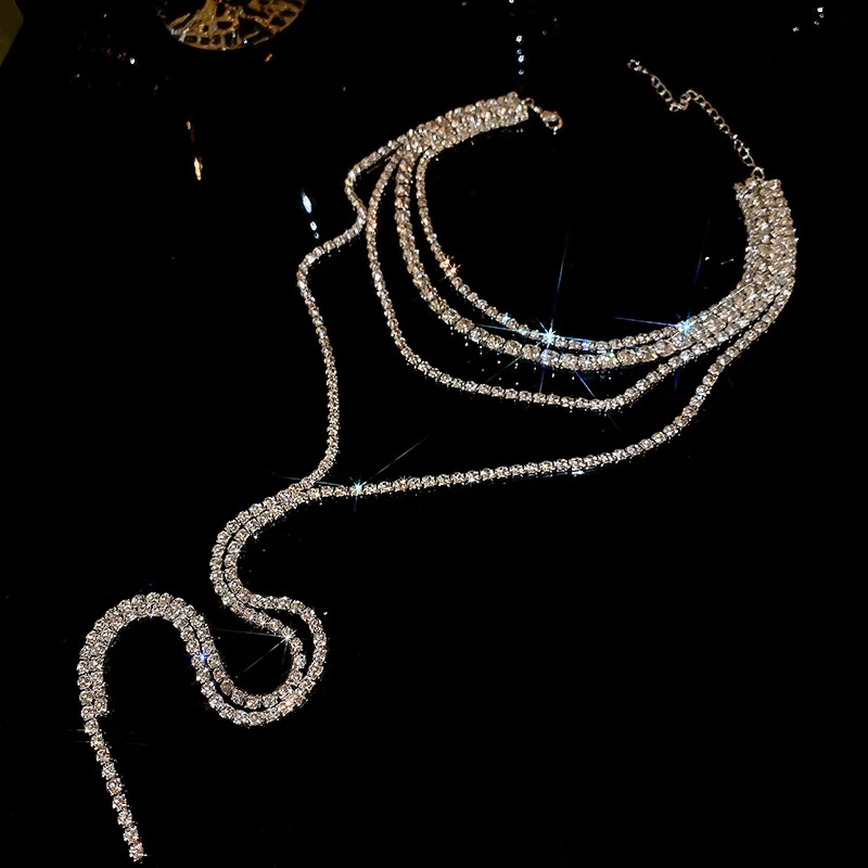 

Многослойное ожерелье Wind с двойной кисточкой, женское ожерелье до ключиц в европейском и американском стиле