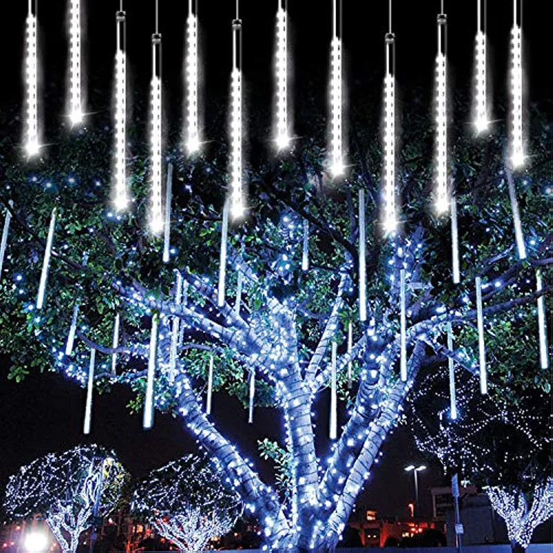 

1/2/3/4 Set Meteor Shower Led String Lights Street Garlands Christmas Decorations Outdoor New Year Fairy Garden Lights Navidad