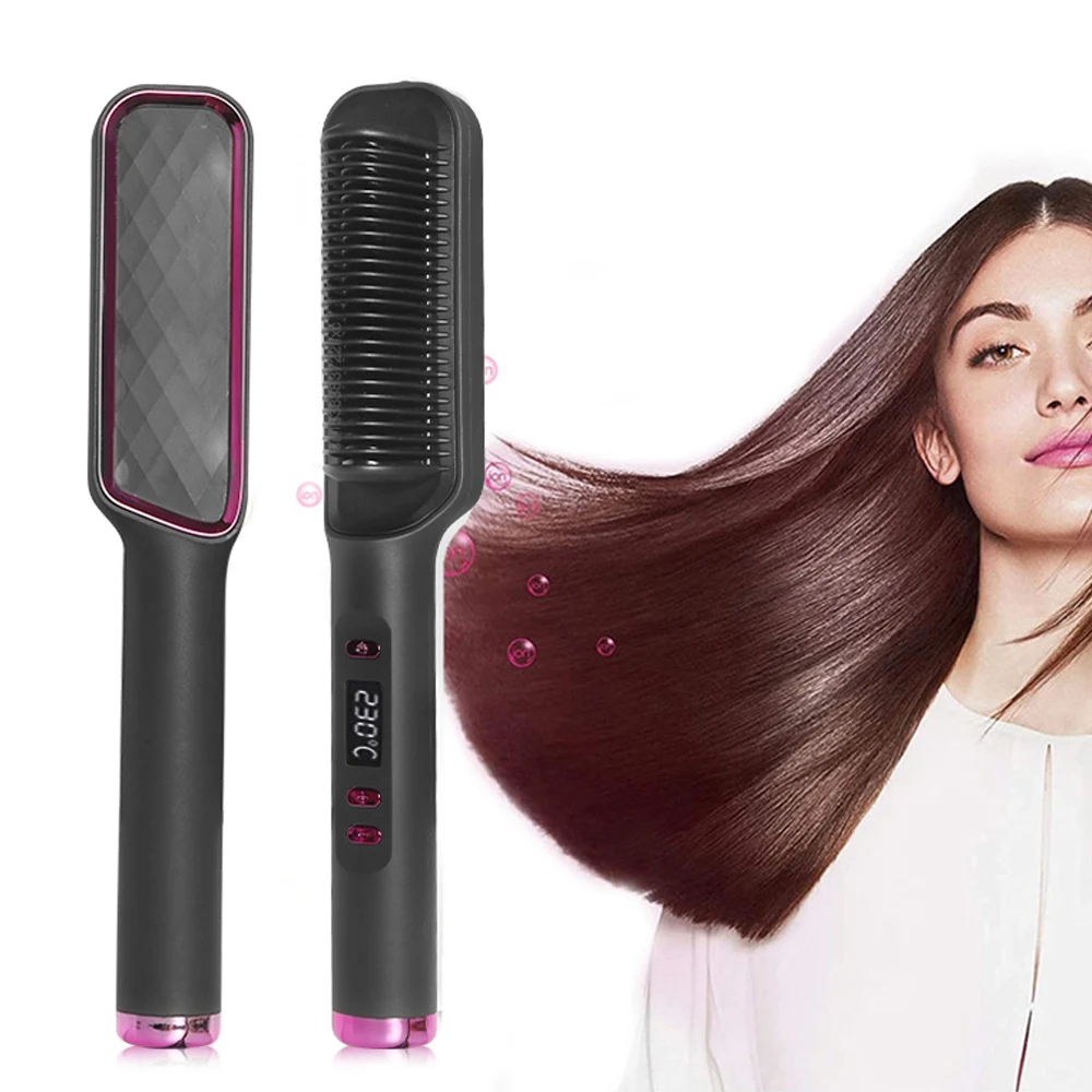 

Щетка-выпрямитель для волос, с ЖК-дисплеем