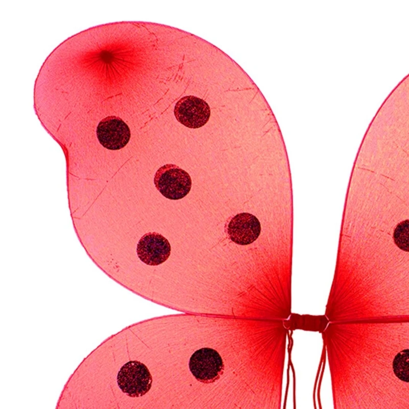 

Halloween Cosplay Ladybug Wings Insect Theme Costume Dazzling Ladybird Wings