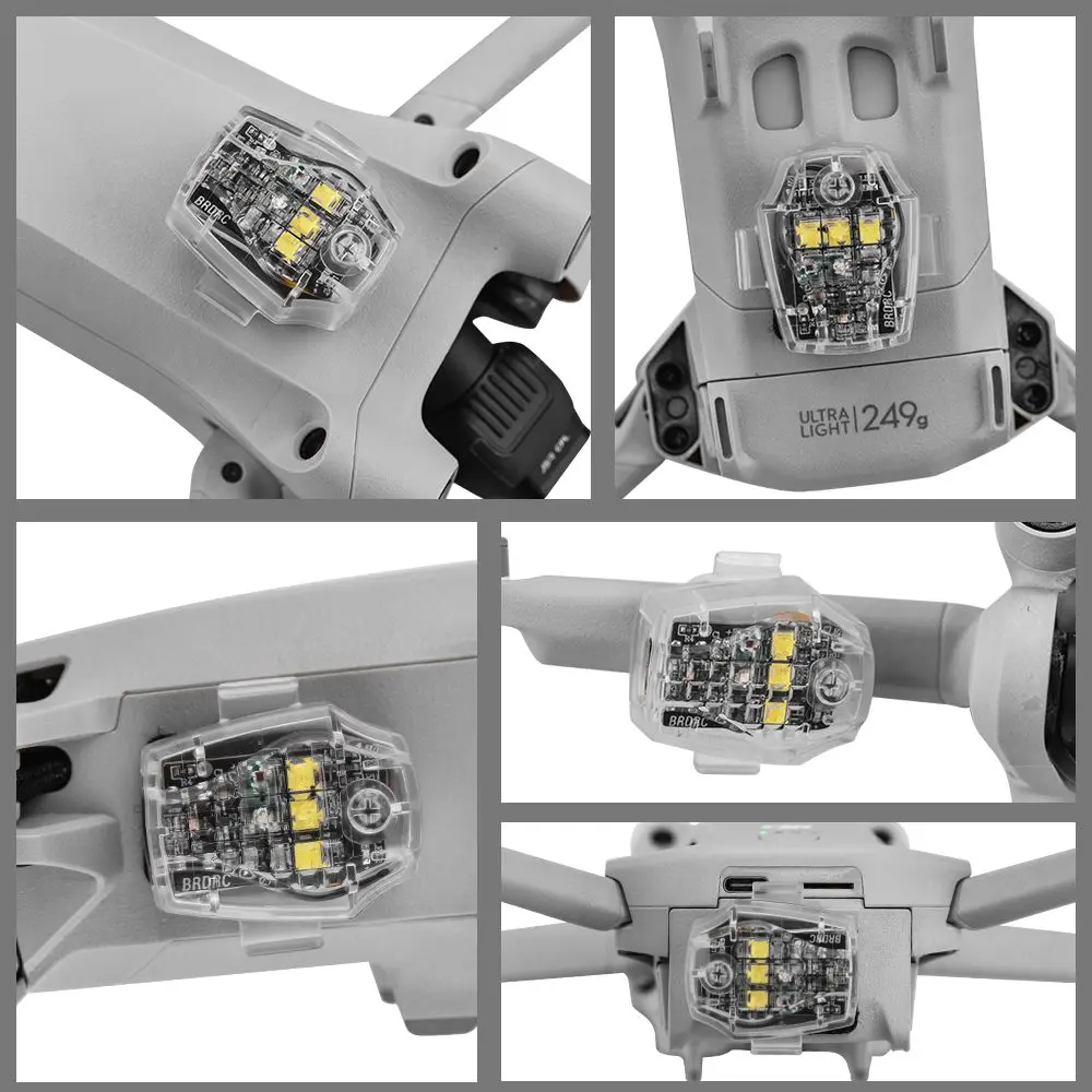 Universal LED Anti-collision Warning Light Mini Signal Light Drone with Strobe Light 4 Colors Turn Signal Indicator Motorcycle