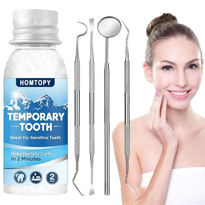 

Набор для ремонта зубов, выдвижные бусины для восстановления зубов, для временного восстановления полости рта, многоразовые