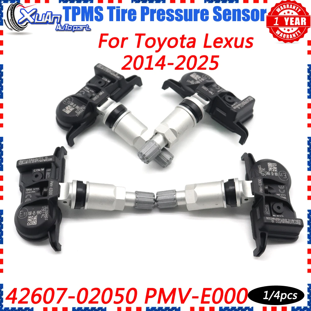 Фото TPMS 42607-02050 PMV-E000 для Toyota Camry 4Runner Tacoma Sequoia Lexus ES RX 315 МГц 14-2025 Система контроля датчика давления в шинах №1