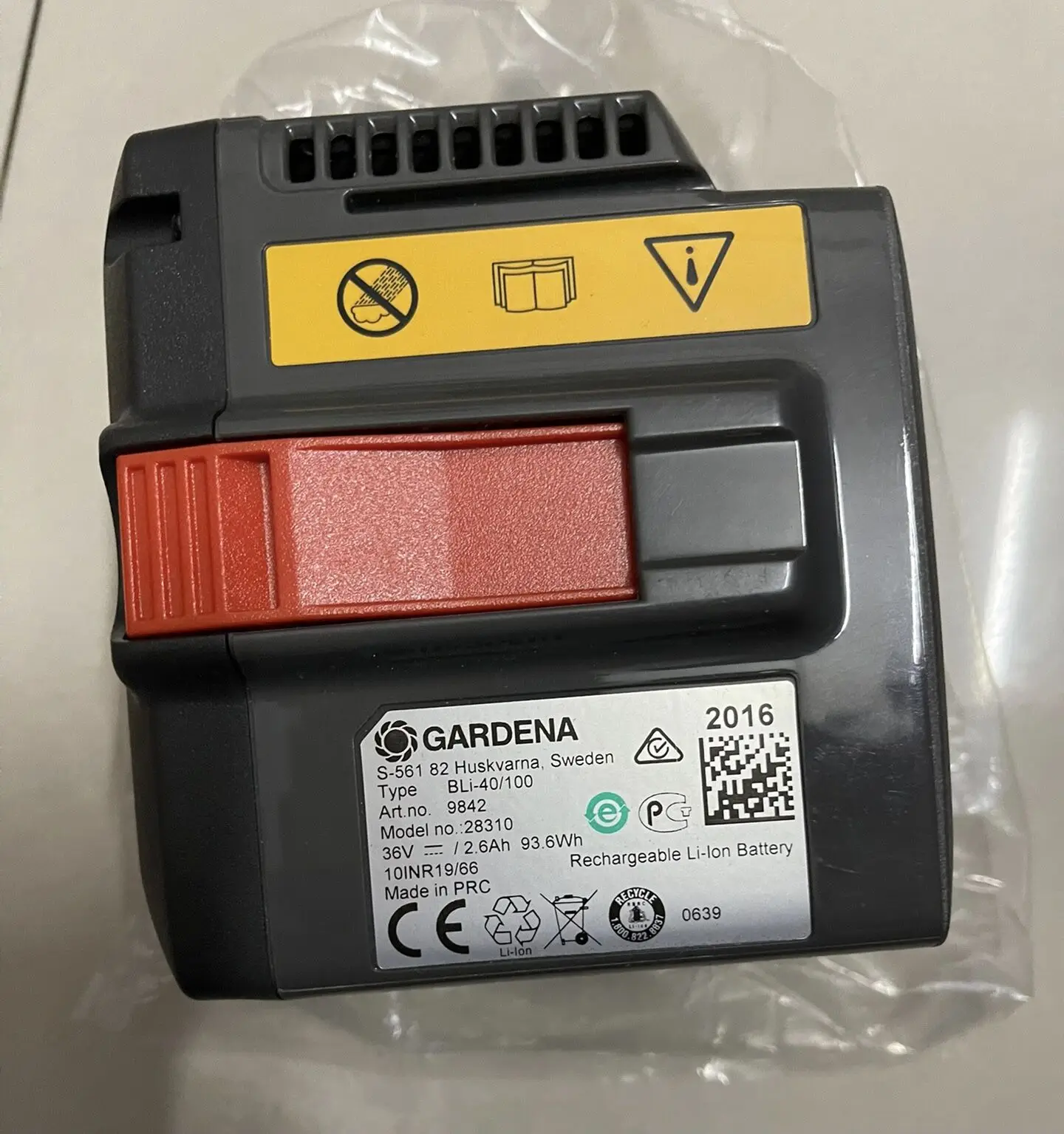

C&P GDA 40VA 2600mAh BLI-40/28310/36V/93.6WH Weeder Battery For GARDENA