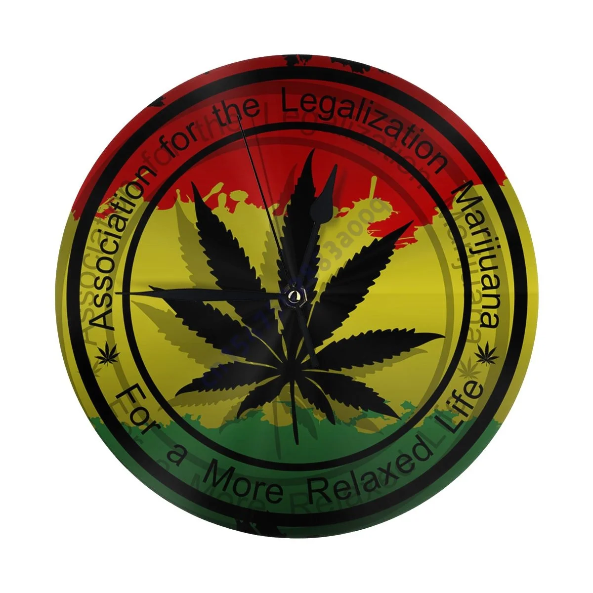

Legalization Of Marijuana wall clock household retro French color country decoration no tick mute retro round clock luxury