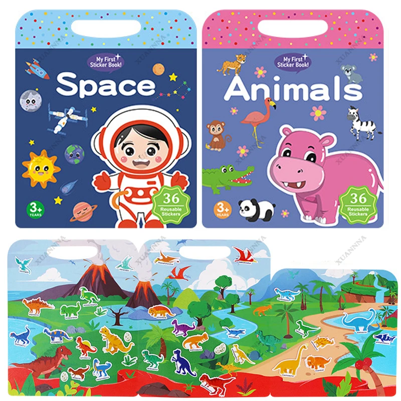 

Детская электронная книга с несколькими сценариями, мультяшная Головоломка «сделай сам», развивающие обучающие игрушки для детей, Детский подарок