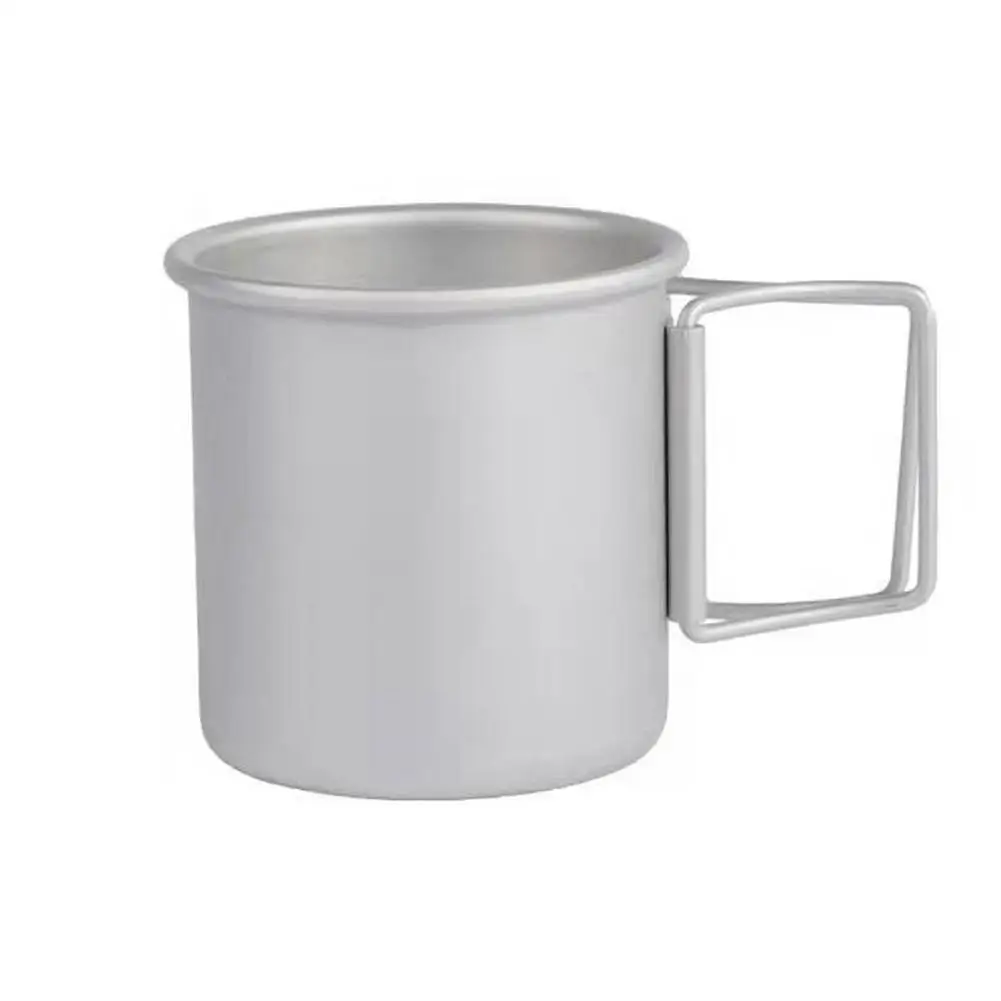 

300ml Outdoor Camping Cup With Foldable Handle Portable Ultra-light Aluminum Alloy Mug For Outdoor Hiking Cooking