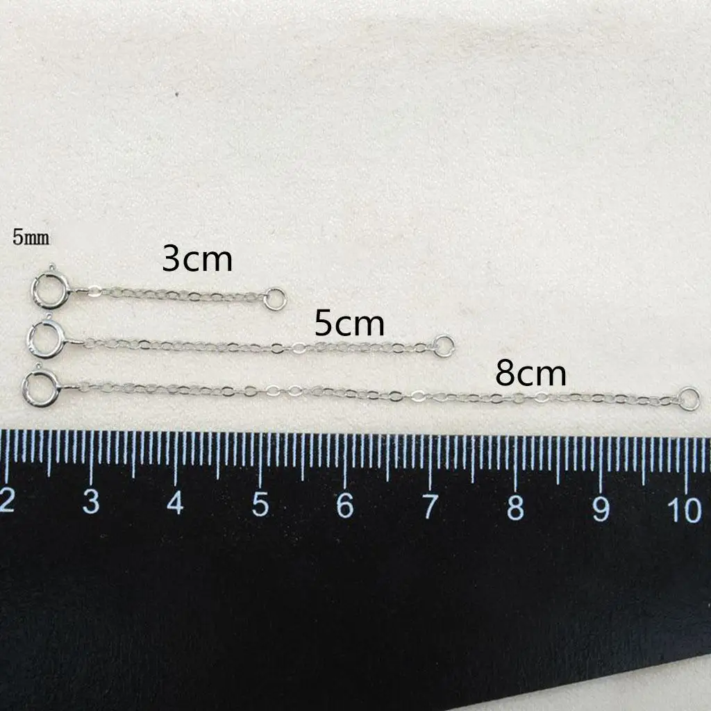 

9Pcs 925 Sterling Silver Chain Extender Pendant Birthday Gifts DIY Necklace