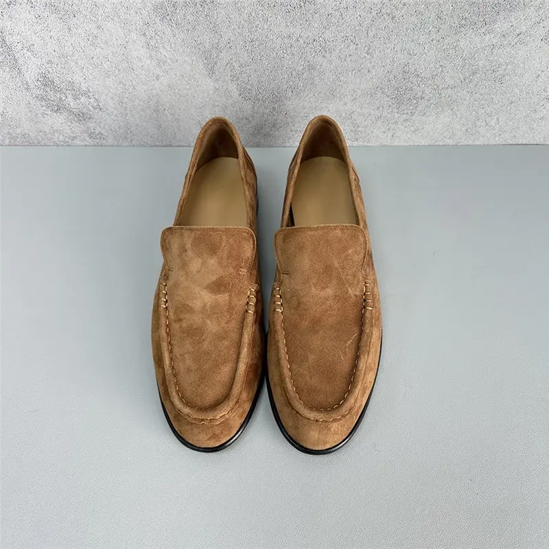 Весенне-осенние новые замшевые туфли Lefou в стиле ретро женские из матовой кожи на