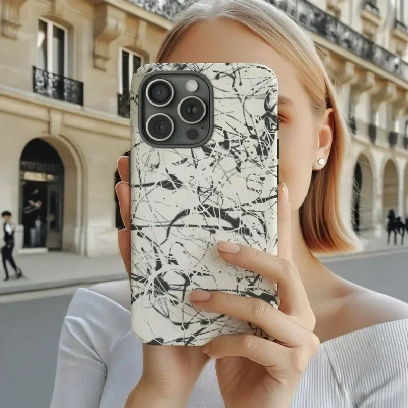Чехол для телефона с абстрактным искусством Джексона Поллока iPhone 16 15 14 13 12 11 Pro Max