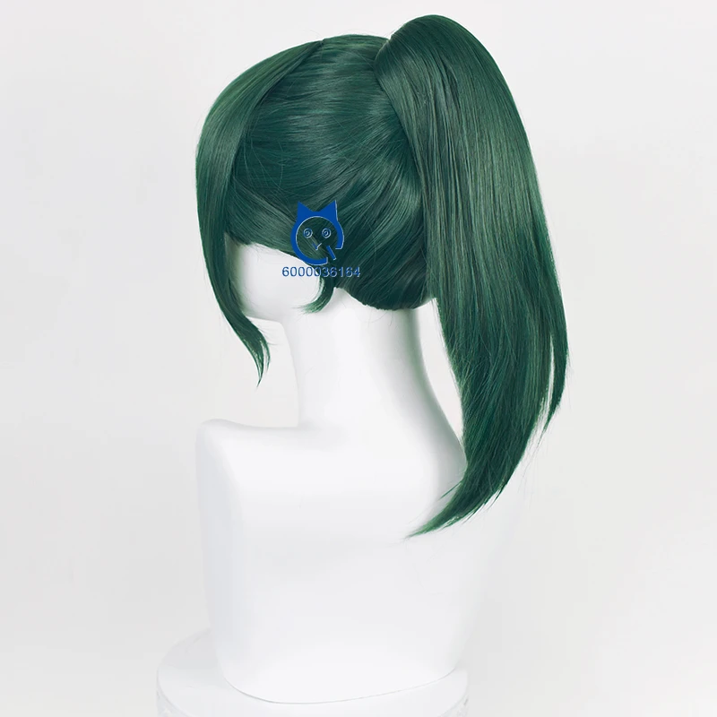 Jujjutsu Kaiiisen Movie Zenin Maki Косплей 45 см Короткий темно-зеленый парик для Comic Con Coser