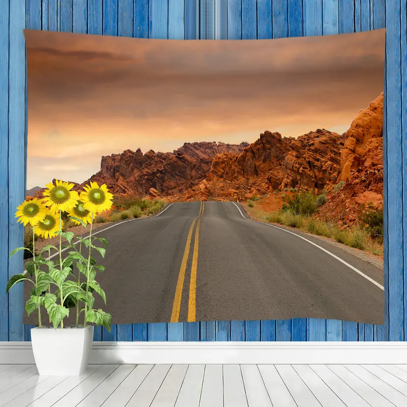 

Mountains Cloud Landscape Tapestry Wall Hanging Forest Sky Natural Scenery Living Room Bedroom Dorm Tapestries Home Art Decor