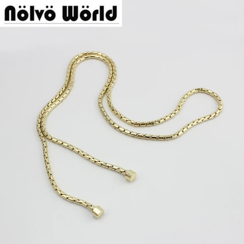 

Медная цепочка на колесиках 120 см, для хорошей кожаной сумки, с ремешком, с ручками Длинная цепочка-змейка дюйма, 5 шт.