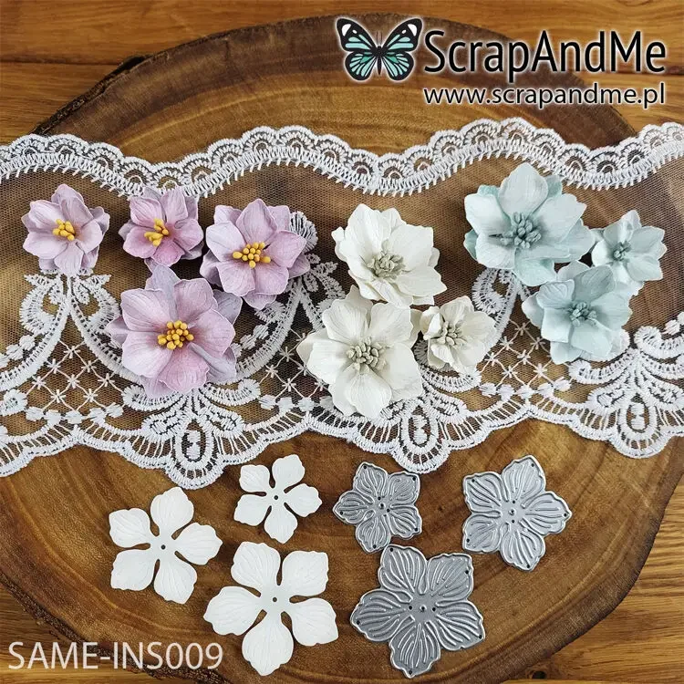 Альбом-карта DIY PaperButterfly Салли Цветы Рамка Металлические штампы Силиконовые