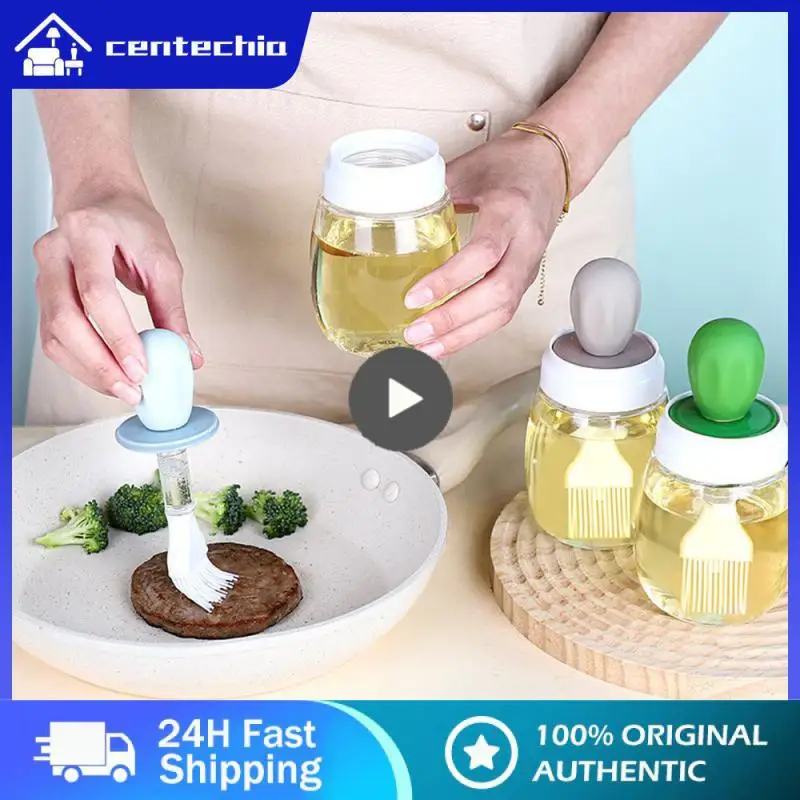 

With Scale Accurate Oil Control Oil Bottle Brush Cover Integrated Kitchen Soft Without Shedding Hair Oil Brush Easy To Clean
