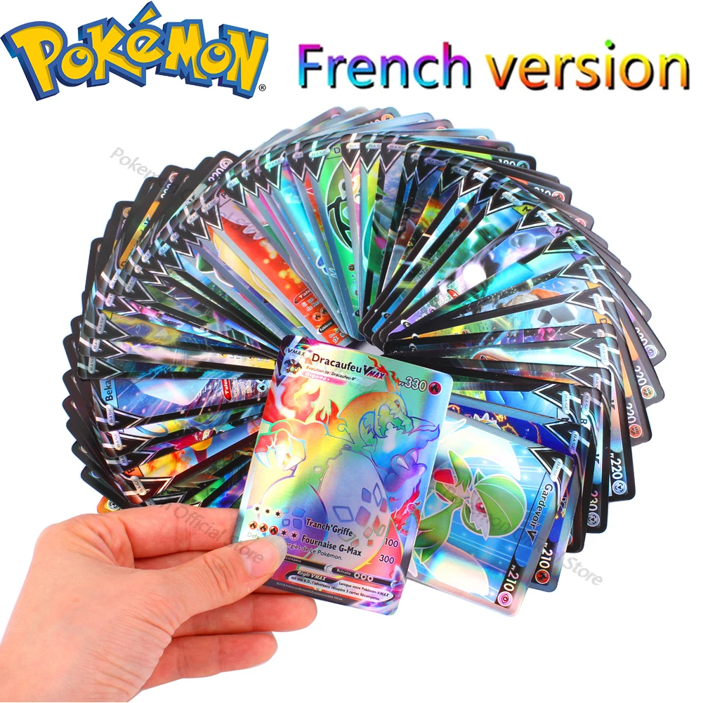 

French Version Pokemon Cards TAG TEAM GX V MAX VMAX Shining Card Game Battle Carte Trading Francaise Children Birthday Xmas Toy