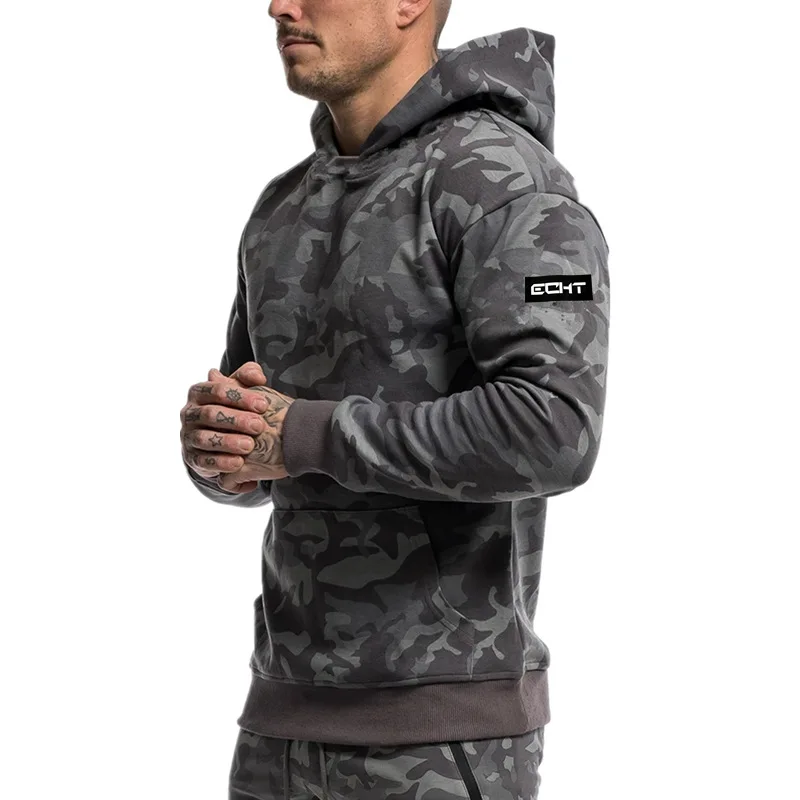 Fashion New Fitness Hoodies Suit Men Autumn Fashion Brand Fashion Camouflage Sportswear Sweatshirt Men's Track Men's