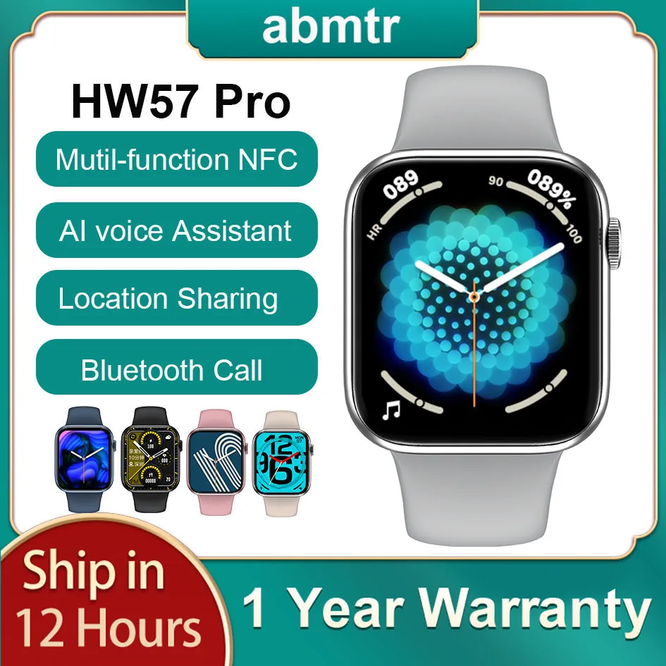 

Original Smartwatch HW57 Pro Smart Watch AI Voice Assistant Men Women NFC Location Sharing PK Y68 IWO 13 HW22 Plus W37 pro W26