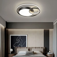 40cm 48cm 60cm Round Black Grey White Gold Modern LED Ceiling Chandeliers Lighting For Living Room Dining Bedroom Bar Counter