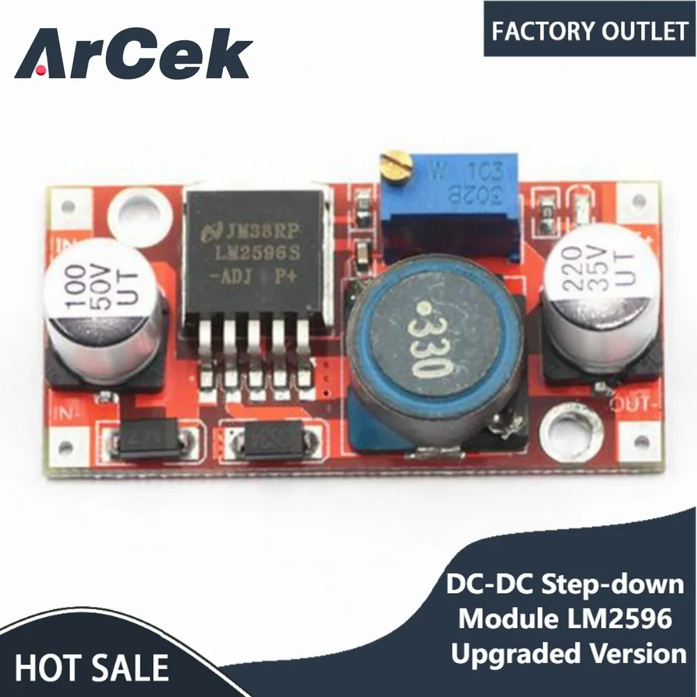 

50PCS LM2596S DC-DC 3.6-46V 3A Adjustable Step-down Power Supply Module with Reverse Connection Protection 5V Voltage Regulator