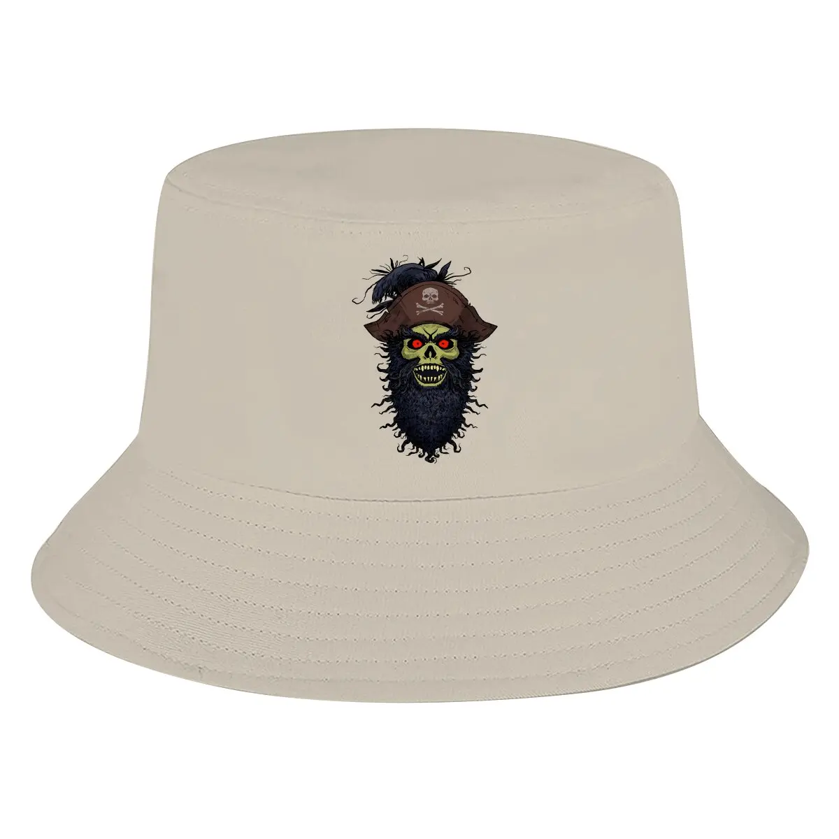 Monkey Island Game Bucket Hat The Dreaded Zombie Pirate LeChuck Men's Women's Fisherman Cap Hip Hop Beach Sun Fishing Hats