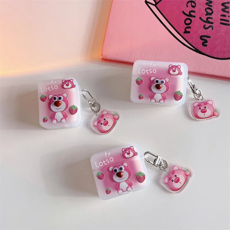 

Stereoscopic Nose Cute Bear AirPods 3 Case Apple AirPods 2 Case Cover AirPods Pro Case IPhone Earphone Accessories Air Pod Case